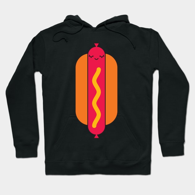 Hot dog with a face Hoodie by Sobchishin